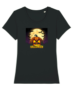 HALLOWEEN - DOVLEAC & LUNA & LILIECI Tricou mânecă scurtă guler larg fitted Damă Expresser