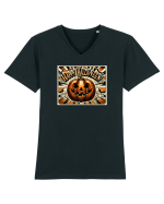 HAPPY HALLOWEEN - DOVLEAC & LUNA & LILIECI Tricou mânecă scurtă guler V Bărbat Presenter