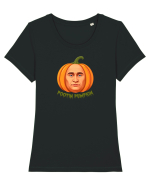 DOVLEAC - POOTIN PUMPKIN Tricou mânecă scurtă guler larg fitted Damă Expresser