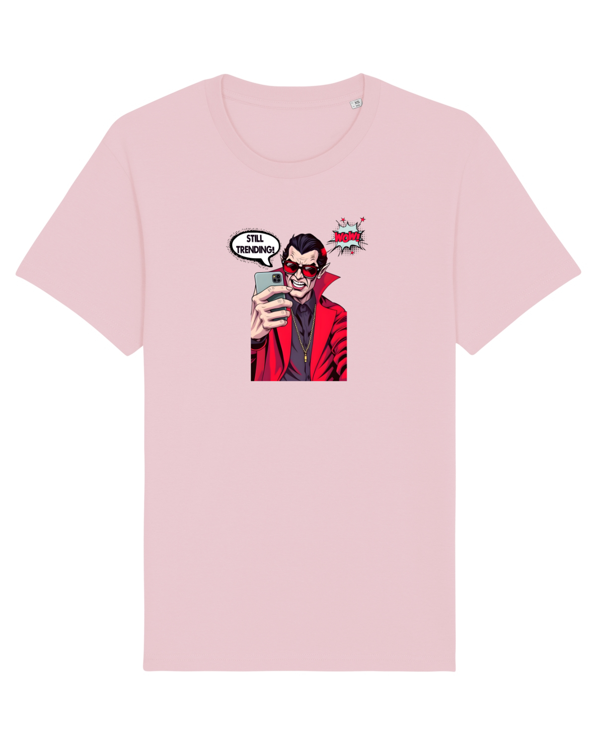 Tricou mânecă scurtă Unisex Rocker Cotton Pink
