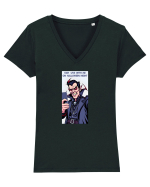 DRACULA - STAY `LIVE WITH ME ON HALLOWEEN NIGHT Tricou mânecă scurtă guler V Damă Evoker