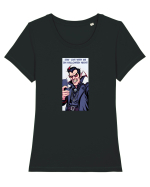 DRACULA - STAY `LIVE WITH ME ON HALLOWEEN NIGHT Tricou mânecă scurtă guler larg fitted Damă Expresser