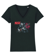 DRACULA - ROCK MUSIC Tricou mânecă scurtă guler V Damă Evoker