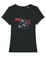 DRACULA - ROCK MUSIC Tricou mânecă scurtă guler larg fitted Damă Expresser