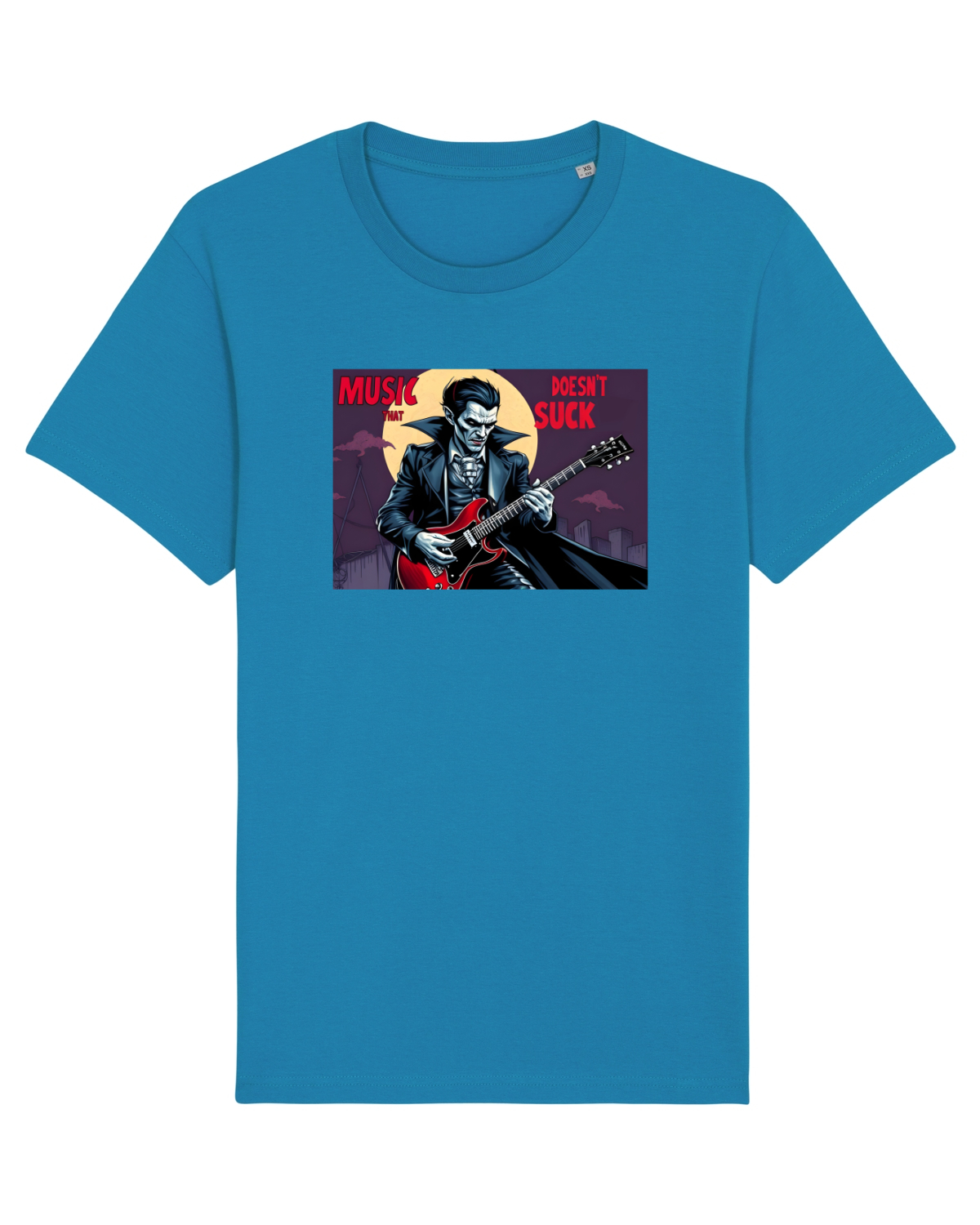 Tricou mânecă scurtă Unisex Rocker Azur