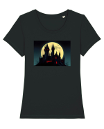 HALLOWEEN AT DRACULA`S CASTLE Tricou mânecă scurtă guler larg fitted Damă Expresser