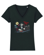 HALLOWEEN -  DRACULA DJ  & LUPI URLAND  & SCHELET Tricou mânecă scurtă guler V Damă Evoker
