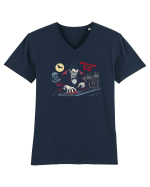 HALLOWEEN -  DRACULA DJ  & LUPI URLAND  & SCHELET Tricou mânecă scurtă guler V Bărbat Presenter