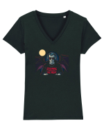 HALLOWEEN -  DRACULA  - STREAMING THROUGH THE NIGHT Tricou mânecă scurtă guler V Damă Evoker