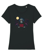 HALLOWEEN -  DRACULA  - STREAMING THROUGH THE NIGHT Tricou mânecă scurtă guler larg fitted Damă Expresser