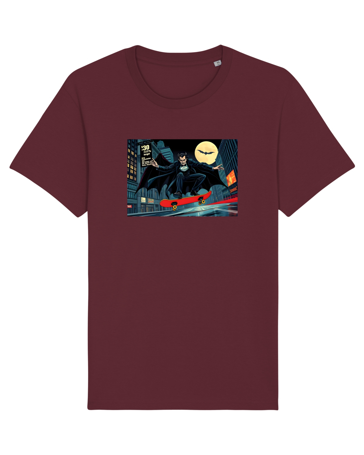 Tricou mânecă scurtă Unisex Rocker Burgundy