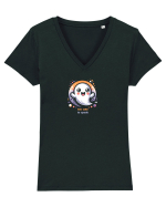 FANTOMA SIMPATICA -  TOO CUTE TO SPOOK Tricou mânecă scurtă guler V Damă Evoker