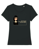 Wednesday  - For some reason... you like me - citat  Tricou mânecă scurtă guler larg fitted Damă Expresser