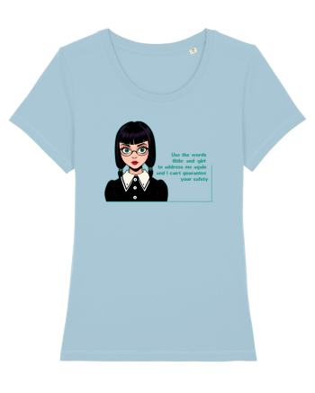 Wednesday  - Use the words little and girl Sky Blue