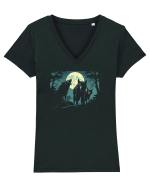LUPI - LUNA -  SCARY 2 Tricou mânecă scurtă guler V Damă Evoker