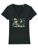 LUPI - LUNA -  USTUROI - VARCOLACI - WEREWOLVES Tricou mânecă scurtă guler V Damă Evoker