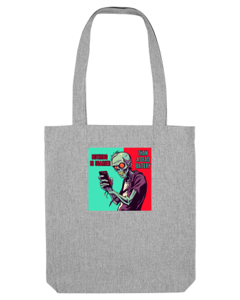NOTHING IS SCARIER THAN A DEAD BATTERY - ZOMBIE Heather Grey