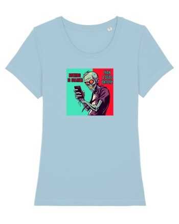 NOTHING IS SCARIER THAN A DEAD BATTERY - ZOMBIE Sky Blue