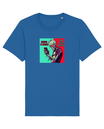 NOTHING IS SCARIER THAN A DEAD BATTERY - ZOMBIE Royal Blue