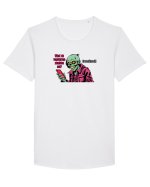 WHAT VEGETARIAN ZOMBIES EAT? GRRAAAIIINSSS! Tricou mânecă scurtă guler larg Bărbat Skater