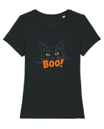 PISICA - BOO Tricou mânecă scurtă guler larg fitted Damă Expresser