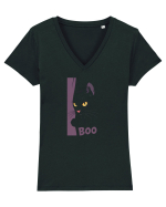 PISICA - BOO 2 Tricou mânecă scurtă guler V Damă Evoker