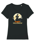 PISICA - HALLOMEOW Tricou mânecă scurtă guler larg fitted Damă Expresser