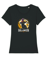 PISICA - HALLOWEEN 2 Tricou mânecă scurtă guler larg fitted Damă Expresser