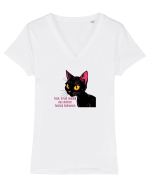 PISICA - ANOTHER EFFING HALLOWEEN Tricou mânecă scurtă guler V Damă Evoker