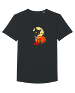 PISICA NEAGRA - WHAT? Tricou mânecă scurtă guler larg Bărbat Skater