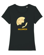 HALLOWEEN - LILIAC - LUNA PLINA Tricou mânecă scurtă guler larg fitted Damă Expresser