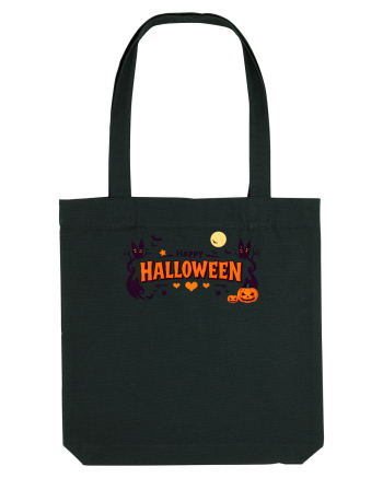 HAPPY HALLOWEEN - inimioare, casute, dovleci, luna plina Black