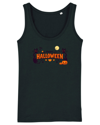 HAPPY HALLOWEEN - inimioare, casute, dovleci, luna plina Black