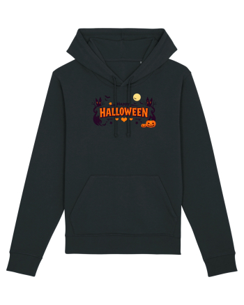 HAPPY HALLOWEEN - inimioare, casute, dovleci, luna plina Black