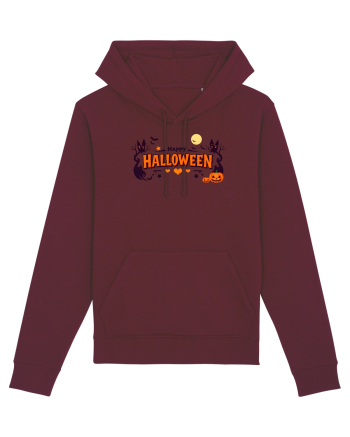 HAPPY HALLOWEEN - inimioare, casute, dovleci, luna plina Burgundy