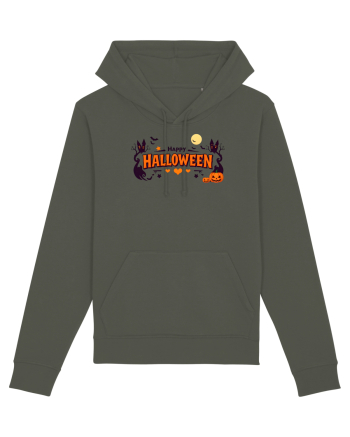 HAPPY HALLOWEEN - inimioare, casute, dovleci, luna plina Khaki