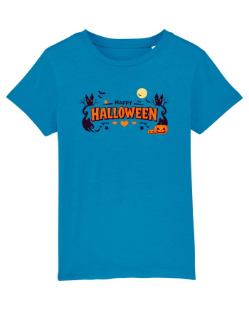 HAPPY HALLOWEEN - inimioare, casute, dovleci, luna plina Azur