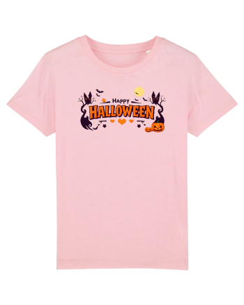 HAPPY HALLOWEEN - inimioare, casute, dovleci, luna plina Cotton Pink