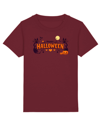 HAPPY HALLOWEEN - inimioare, casute, dovleci, luna plina Burgundy