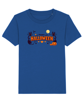 HAPPY HALLOWEEN - inimioare, casute, dovleci, luna plina Majorelle Blue