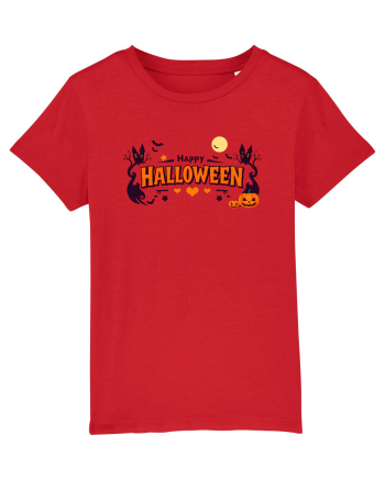 HAPPY HALLOWEEN - inimioare, casute, dovleci, luna plina Red