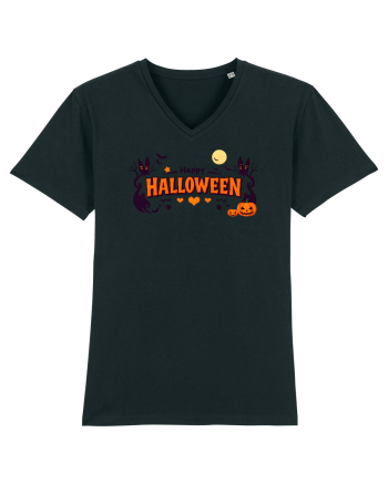 HAPPY HALLOWEEN - inimioare, casute, dovleci, luna plina Black