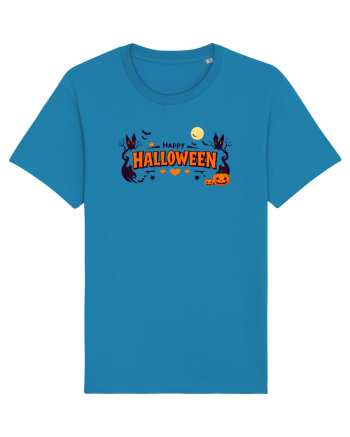HAPPY HALLOWEEN - inimioare, casute, dovleci, luna plina Azur