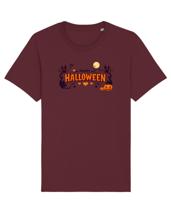 HAPPY HALLOWEEN - inimioare, casute, dovleci, luna plina Burgundy