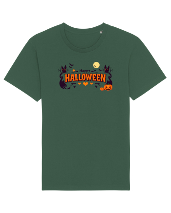 HAPPY HALLOWEEN - inimioare, casute, dovleci, luna plina Bottle Green