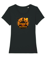 SPOOKY HALLOWEEN NIGHT - CASA BANTUITA - LILIECI - LUNA PLINA Tricou mânecă scurtă guler larg fitted Damă Expresser