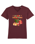 Merry Christmas  Tricou mânecă scurtă guler V Bărbat Presenter