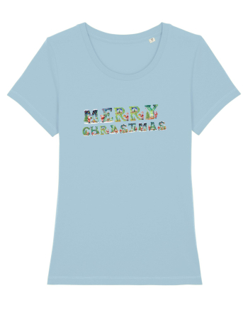 Merry Christmas  Sky Blue