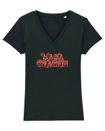 Mama Craciun  Tricou mânecă scurtă guler V Damă Evoker