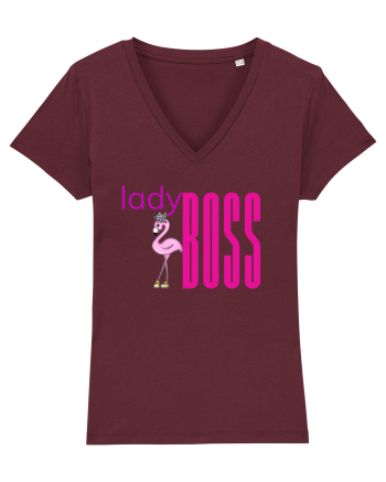 Lady boss Burgundy